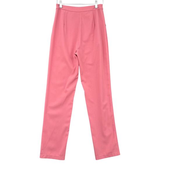 Lulus Pink Pleated Front High Waist Slim Leg Womens Career Corpcore Pants Small - Picture 2 of 7